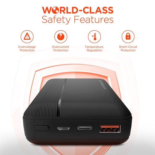 20000mAh 20W PD + USB Power Bank Black