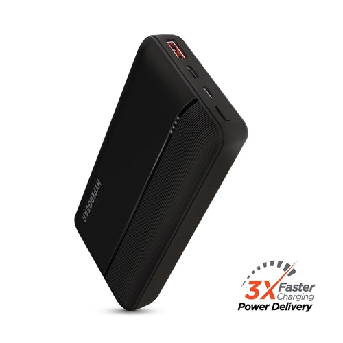 20000mAh 20W PD + USB Power Bank Black